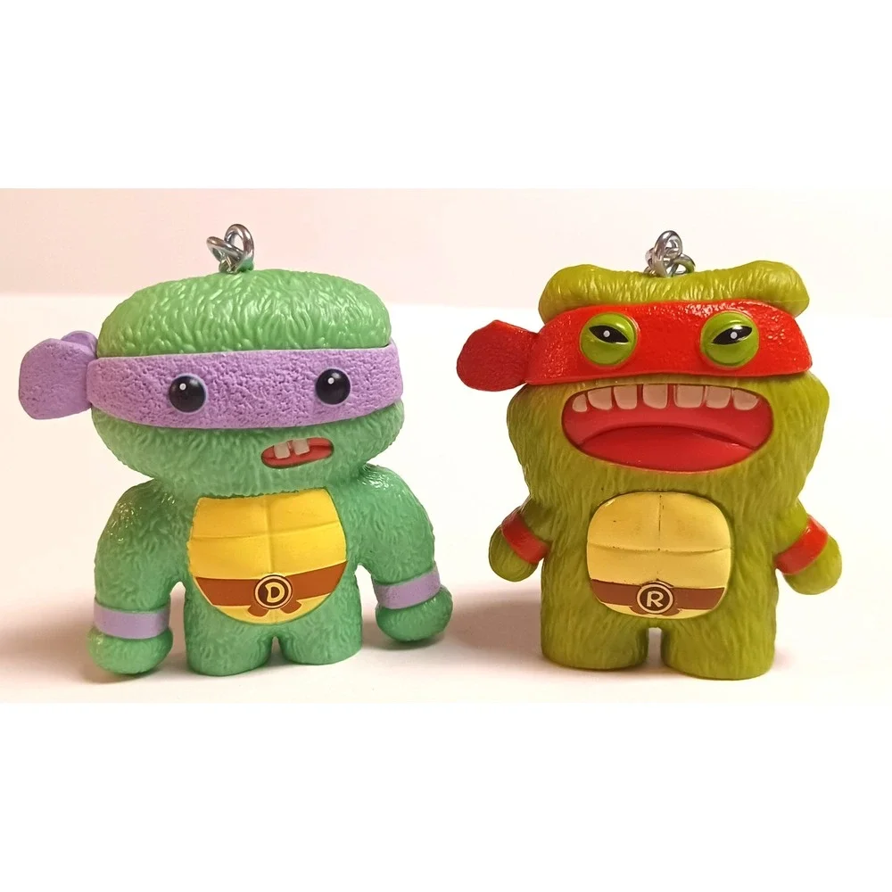 Fuggler Vinyl Keychain Series 2 TMNT Donatello Raphael Ninja Turtles Lot of 2